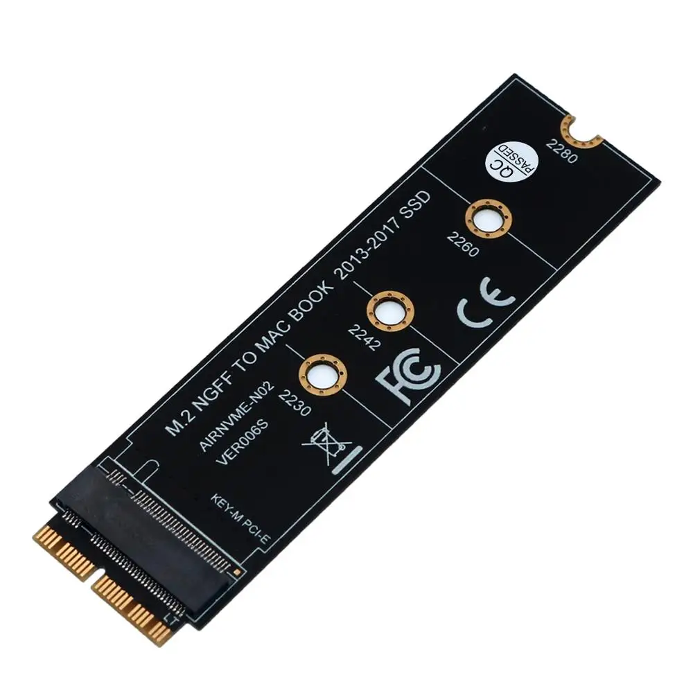 M.2 NVME SSD Convert Adapter Card for Upgrade MacBook Air (2013-2017) Support M.2 NVME/AHCI SSD such as Samsung 960 EVO