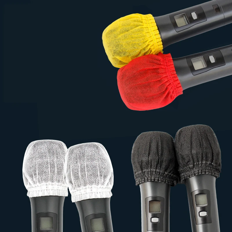 200pcs/set Count Microphone Hygiene Cover Odor Removal Disposable Mike Covers Microphones Shield Micraphone Socks Mics Mikes