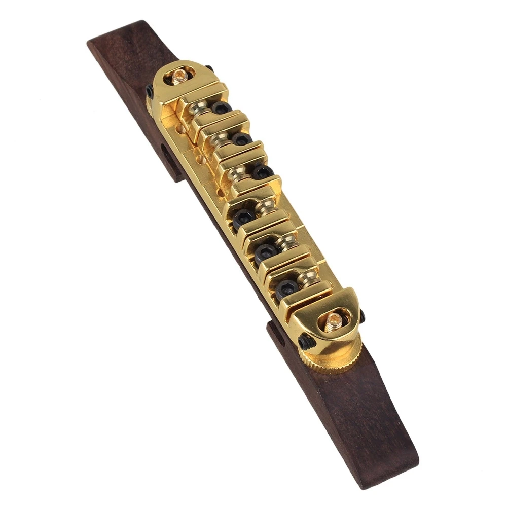 Jazz guitar ball rosewood bridge adjustable, available in black/gold/silver