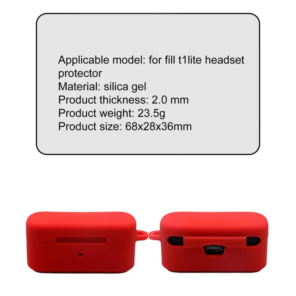 Bluetooth-гарнитура, противоударный силиконовый портативный чехол для наушников FIIL T1 Lite