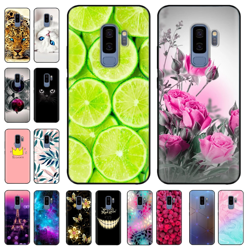 

For Samsung Galaxy S9 Case Mobile Phone TPU Silicone Protective Cover for Samsung S9 Plus S9+ S 9 Back Cover Paintted Bumper