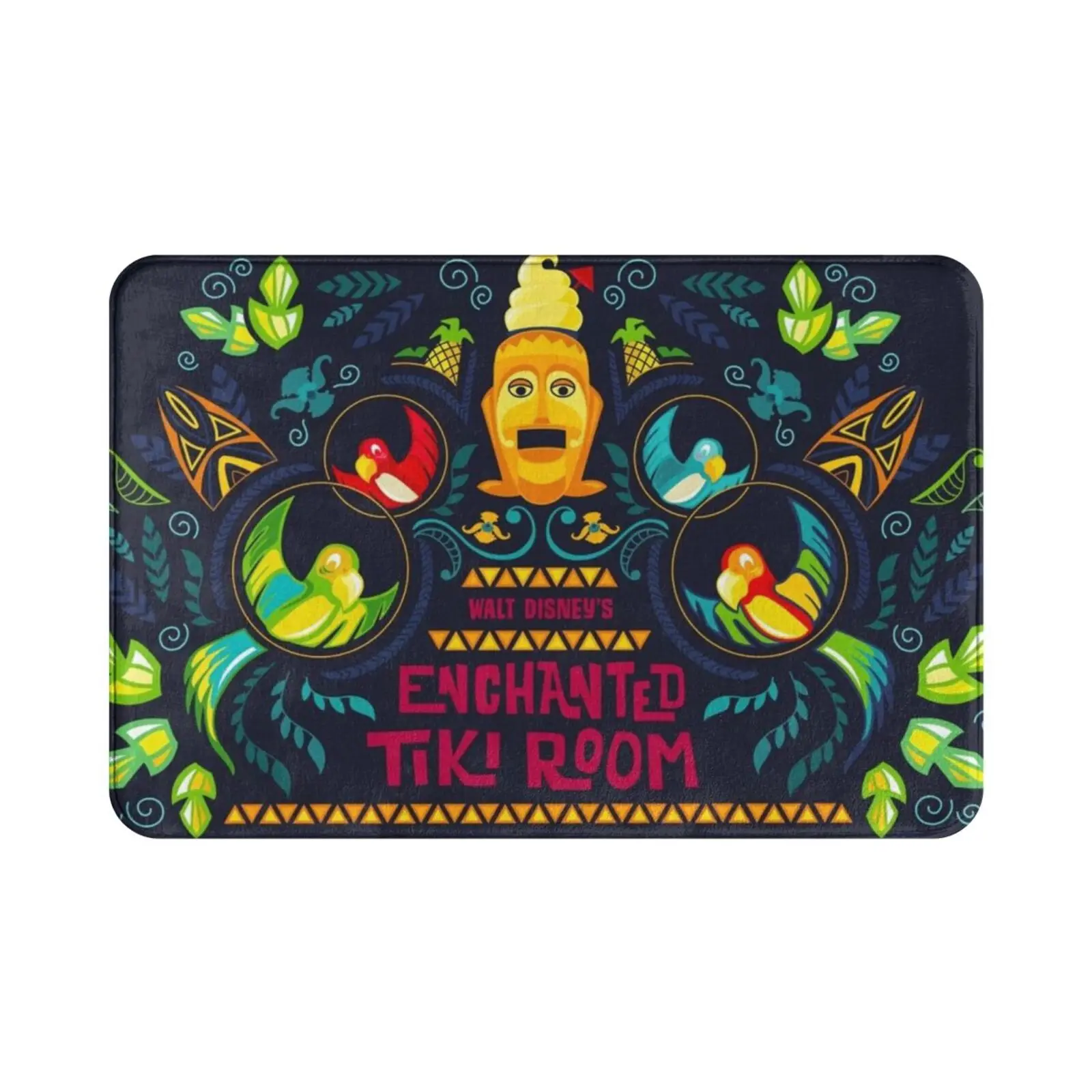 Enchanted Tiki Poster Carpet Mat Rug Cushion Soft Tiki Enchanted Theme Park Orlando Florida Anaheim California