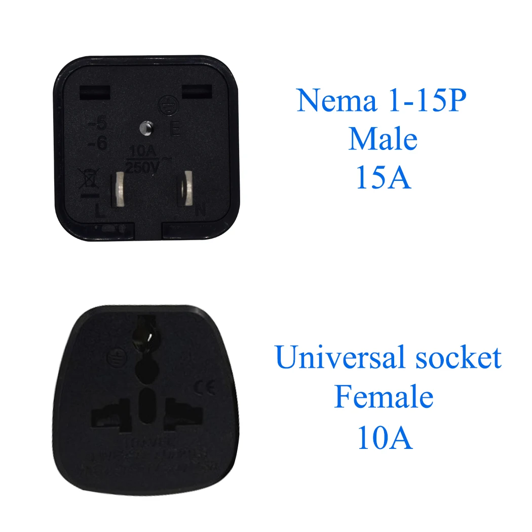 JORINDO Universal Black White  United States Canada Japan AC power adaptor AU EU UK to US travel adapter plug socket convertor