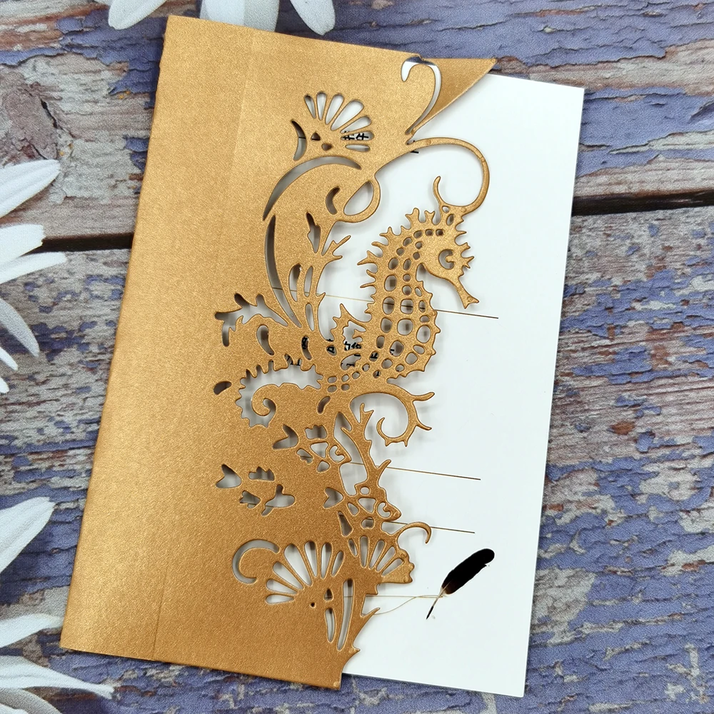 Seahorse Cutting Dies Scrapbooking DIY Mold Photo Album Card Making Decorative Crafts Die Cut Stencil Paper Craft Dies