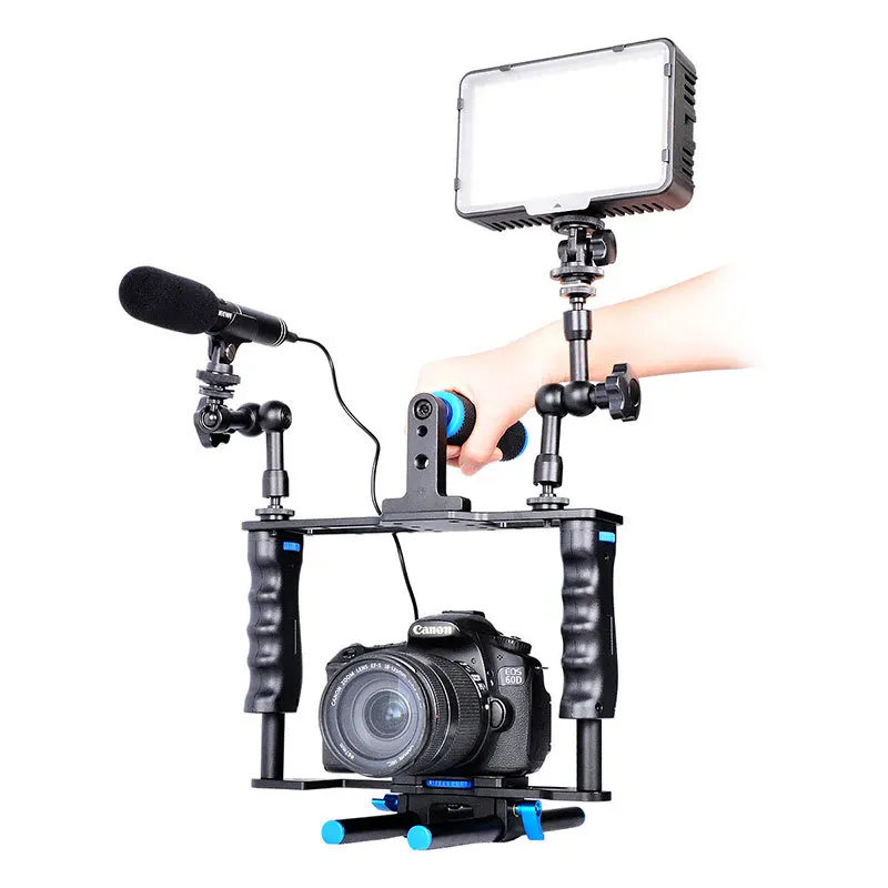 Professional DSLR Rig Video Camera Cage Rail 15mm Rod System Top Handle For Canon 5D Mark II III 6D 7D 60D 70D 5DII 5DIII Camera