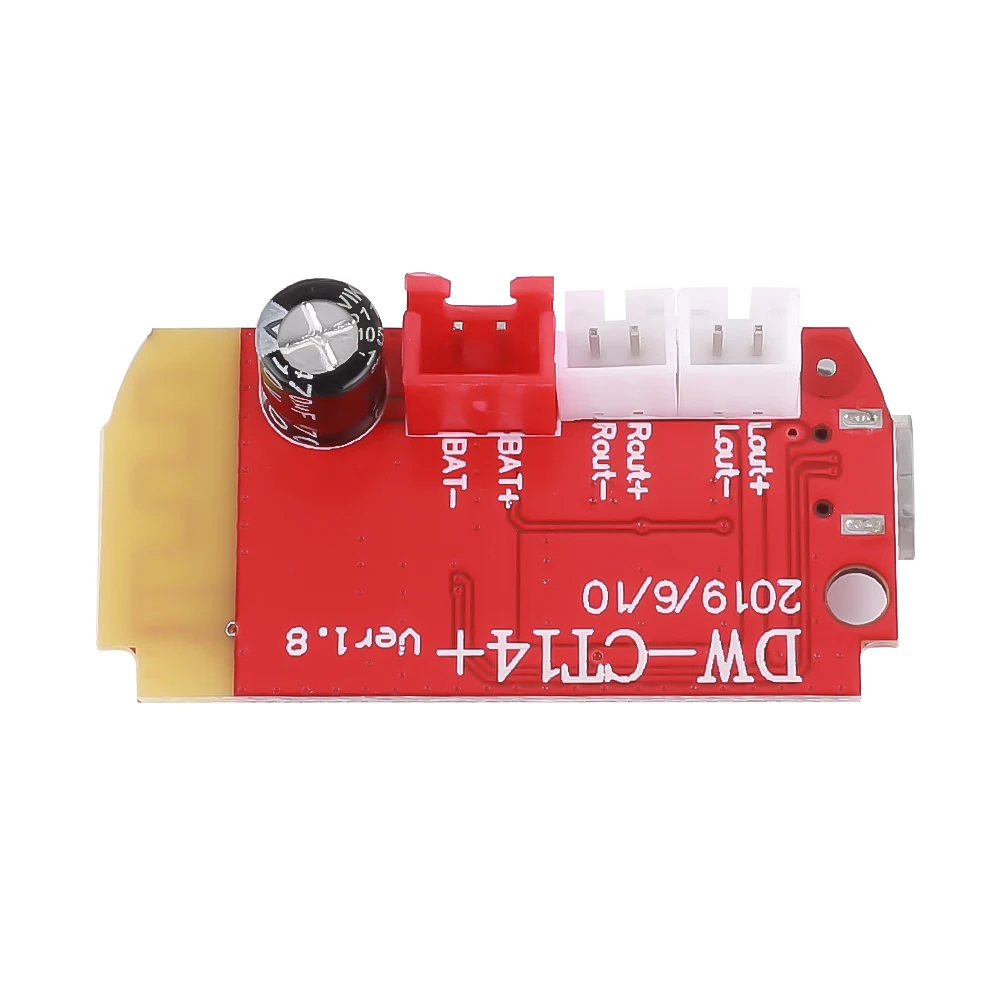 Bluetooth-Compatible 5.0 Stereo 5VF 5W+5W Mini Power Amplifier Sound Board DW-CT14 with Charging Port for Refitting Idle Box