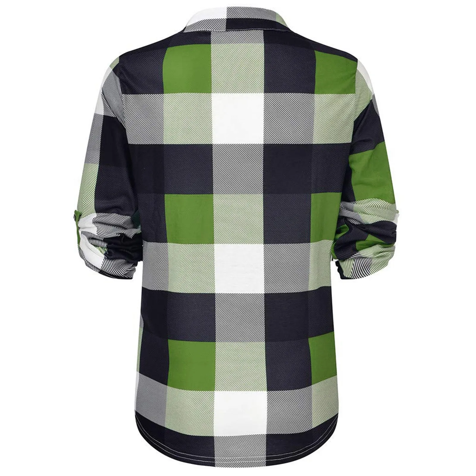 2023 Fashion Women Plaid Blouse V-neck Women Casual Cotton Long Sleeve Plaid Shirt Women\'s Slim Jacket Top Oversized Poullover