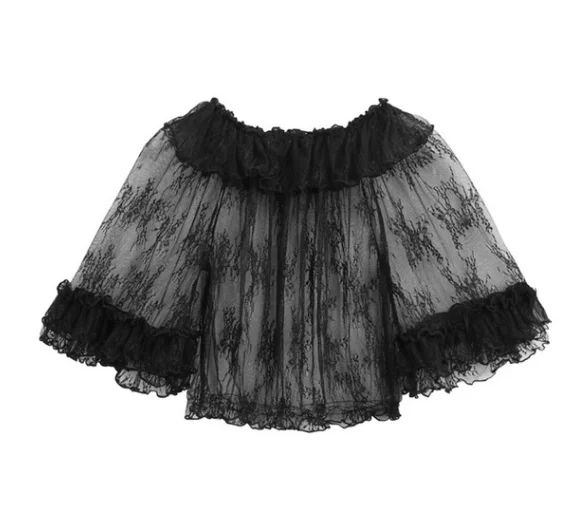 Japanese kawaii girl sweet lolita top vintage lace slash neck flare sleeve victorian top loli cosplay gothic lolita top