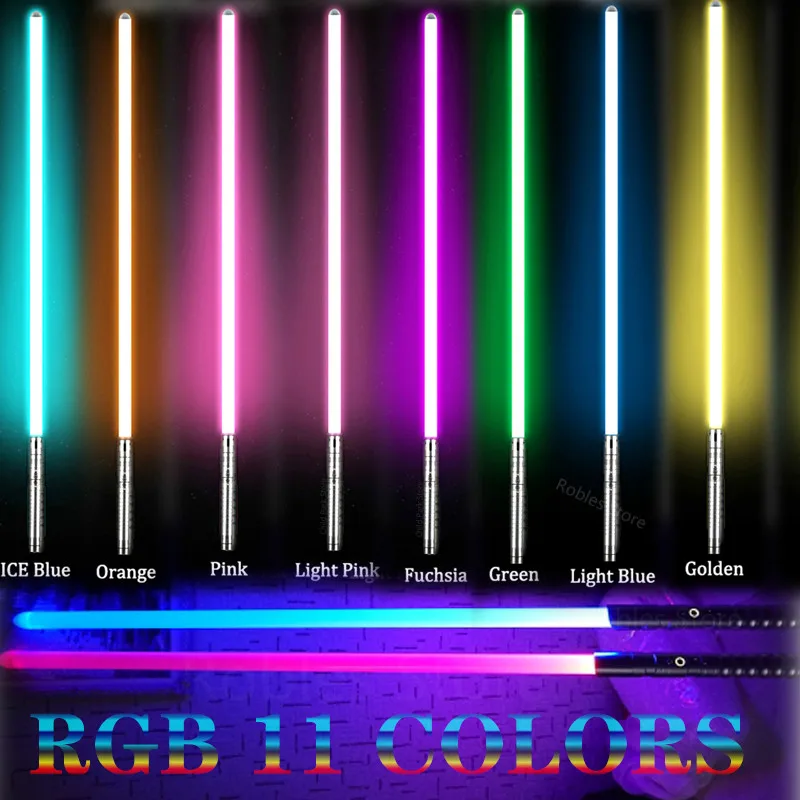 Rgb11 Color Metal Hilt Laser Power Fx Heavy Weapon Role Play Dual Effect Voice Color Changing Laser