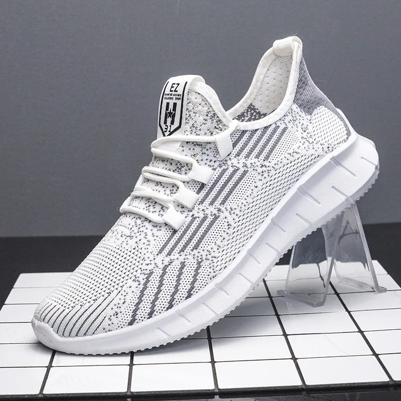 

Spring Autumn Nice Men's Shoes Fashion Flying Woven Shallow Mouth Casual Shoes Breathable Running Sports Men's Shoes Size 39-44