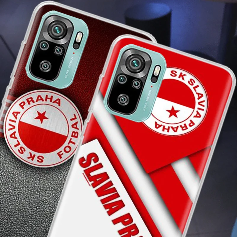 Sk Slavia Praha Czech Republic Phone Case For Xiaomi Redmi Note 12 11 Pro Plus 5G 12S 10S 11S 4G 11T 11S 11E 10 9T 9 9S 8 8T 7 5