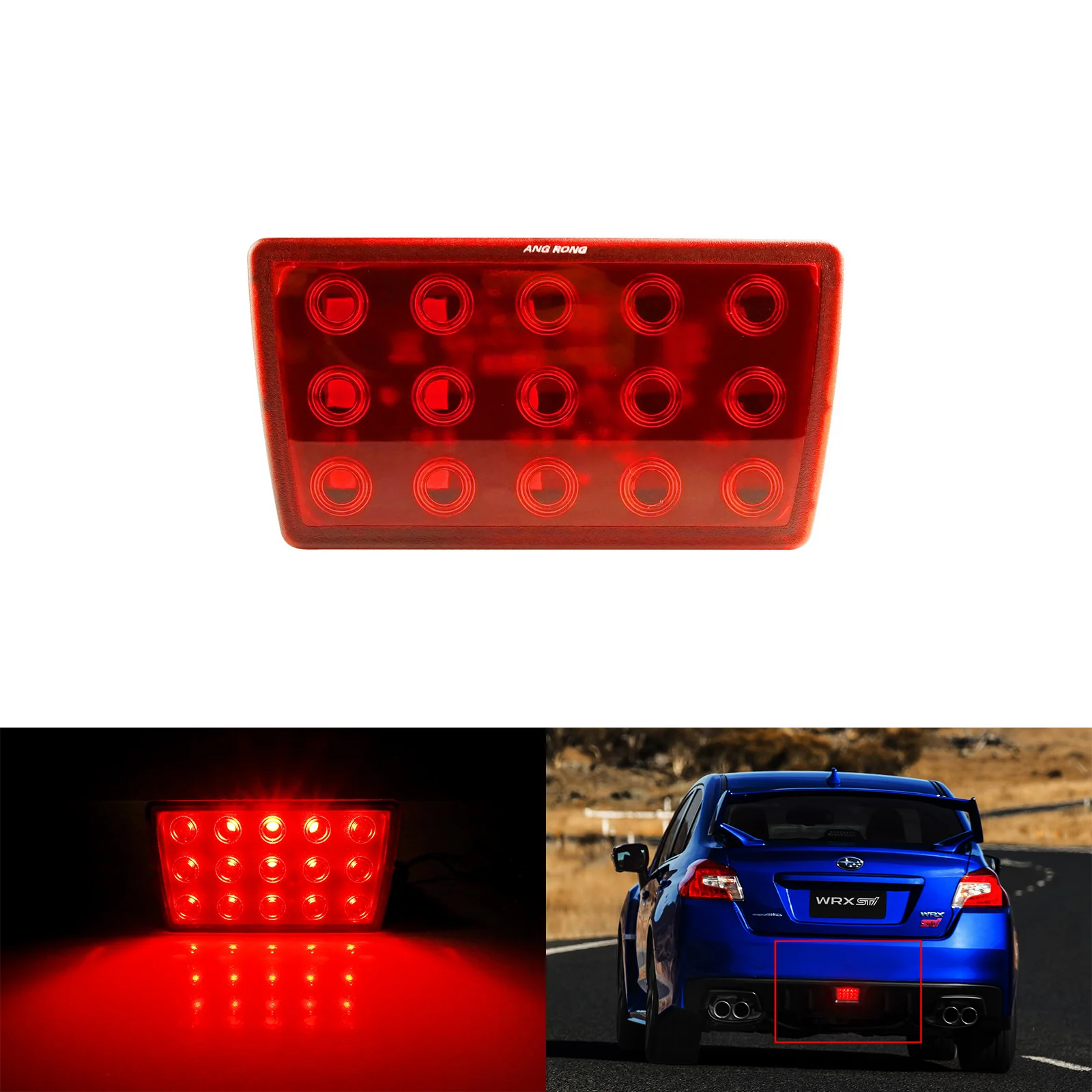 

For Subaru Impreza WRX XV Crosstrek LED F1 Style Rear Fog Lamp Tail Brake Light Red