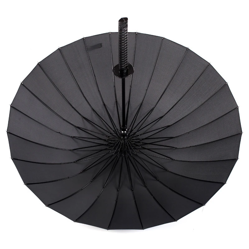 Creative Long Handle Large Japanese Samurai Umbrella Strong Windproof 8, 16 or 24 Sun Rain Straight Umbrella Opens Automatically