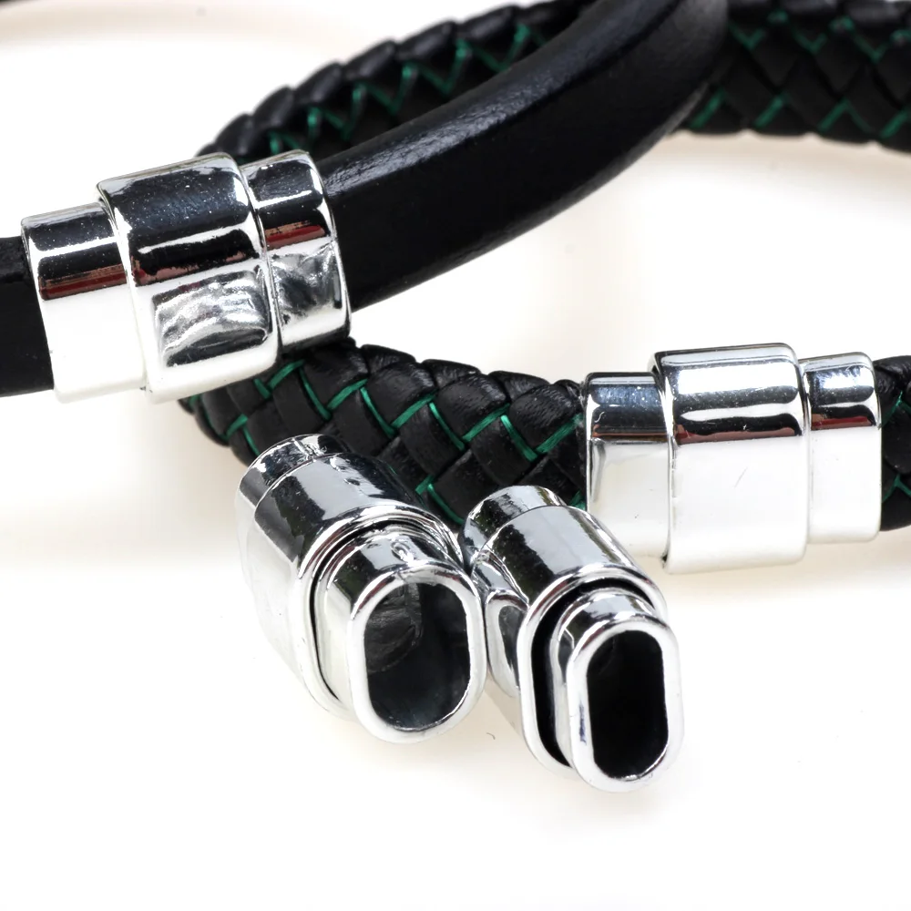 OlingArt 11*7mm/10*6mm 2PCS Strong Magnetic Clasp/Clasps Silver Plated Fit Watch Chain/Leather Cord Bracelet DIY Jewelry Making