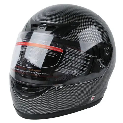 DOT APPROVED Adult Carbon Fiber Flip Up Full Face Motorcycle Helmet Street Bike S~XXL