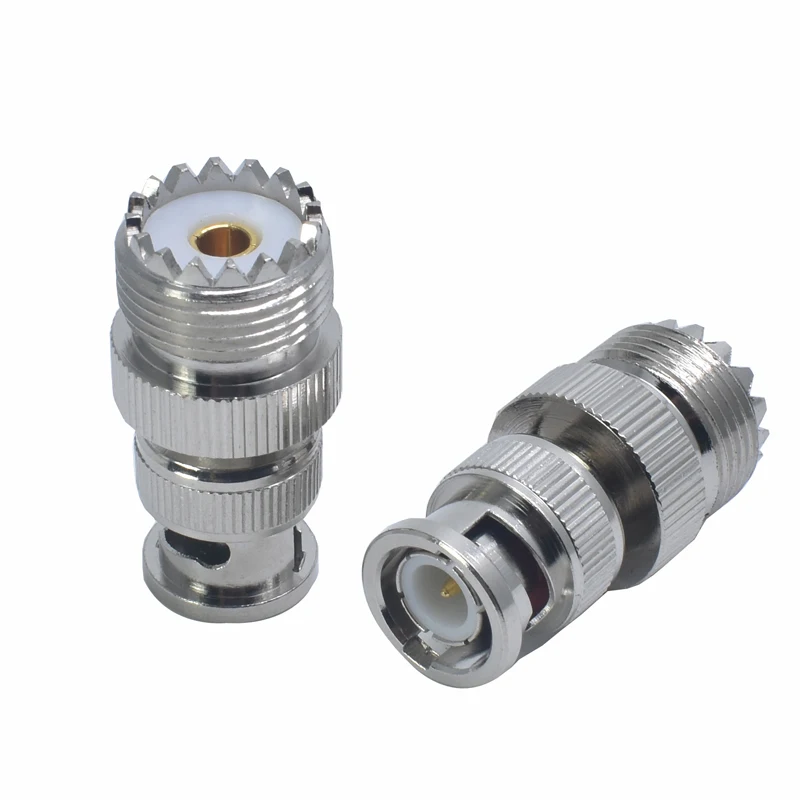 10pcs UHF Female SO239 SO-239 SL16 Jack To BNC Male Plug BNC-J/UHF-K RF Coaxial Adapter Connector