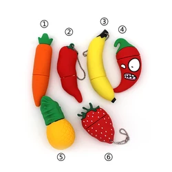 Pendrive Vegetable Fruits USB Flash Drive Strawberry/carrot/pineapple/banana Memory Stick Pen Drive 4GB/8GB/16GB/32GB/64G U Disk