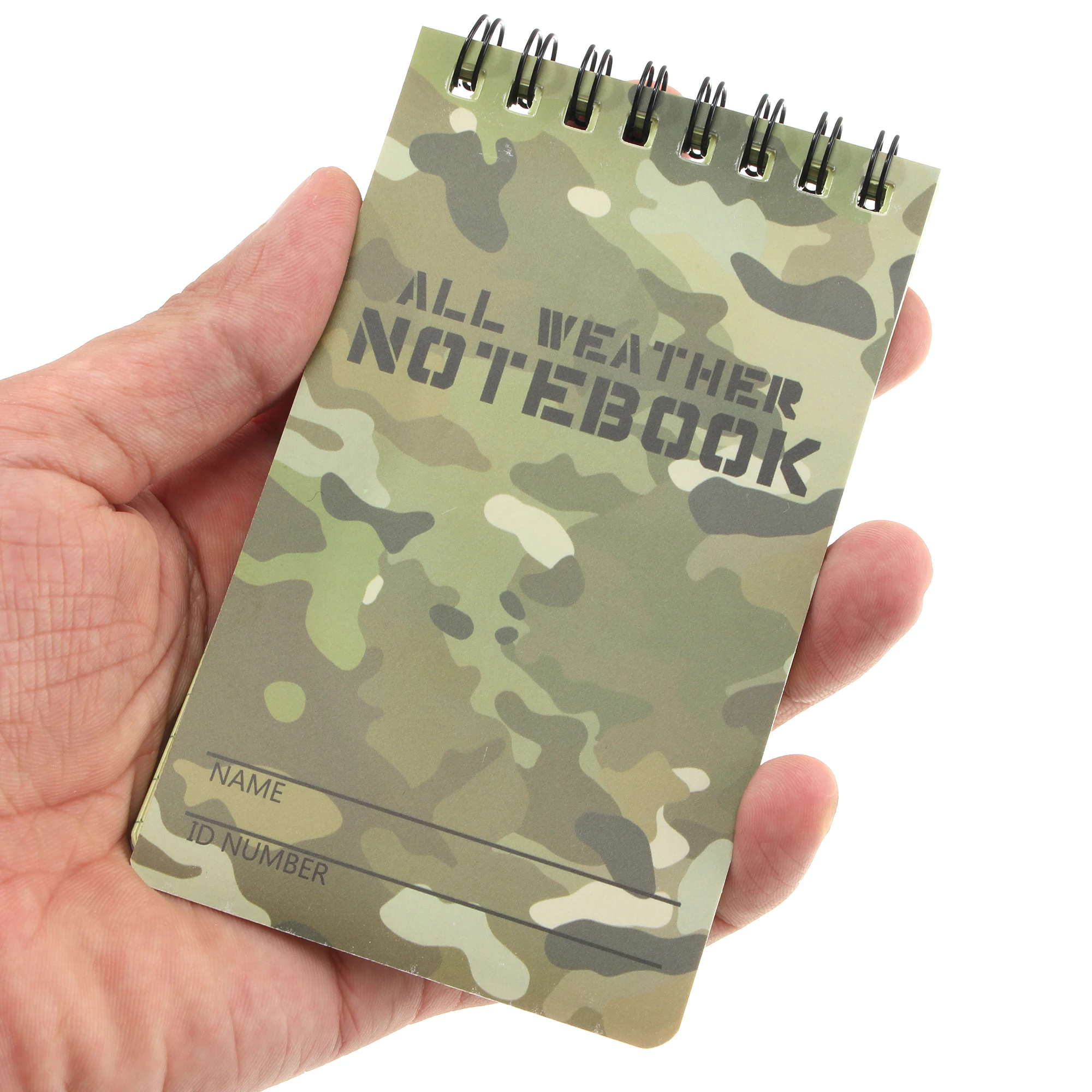 Tactical zeszyt kamuflaż Outdoor Travel wodoodporny PVC na każdą pogodę cewka przeciwdeszczowa papier do pisania notebooka w deszczu hurtowo