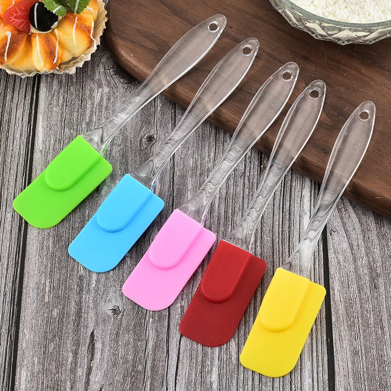 Silicone Small Cake Cream Spatula Hand-Held Stiring Batter Butter Fondant Pastry Non-Stick Scraper Kitchen Cooking Baking Tools