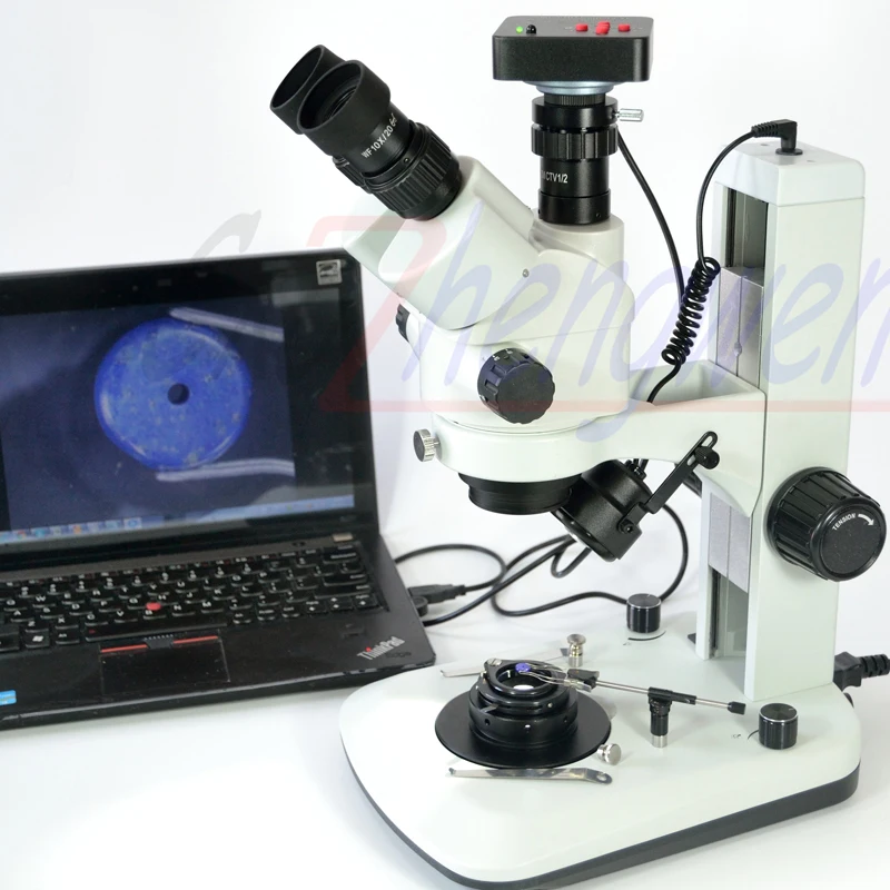 FYSCOPE 3.5X-90X 7X-45X Zaawansowany stereoskopowy mikroskop z zoomem do klejnotów + KAMERA HDMI 60MP