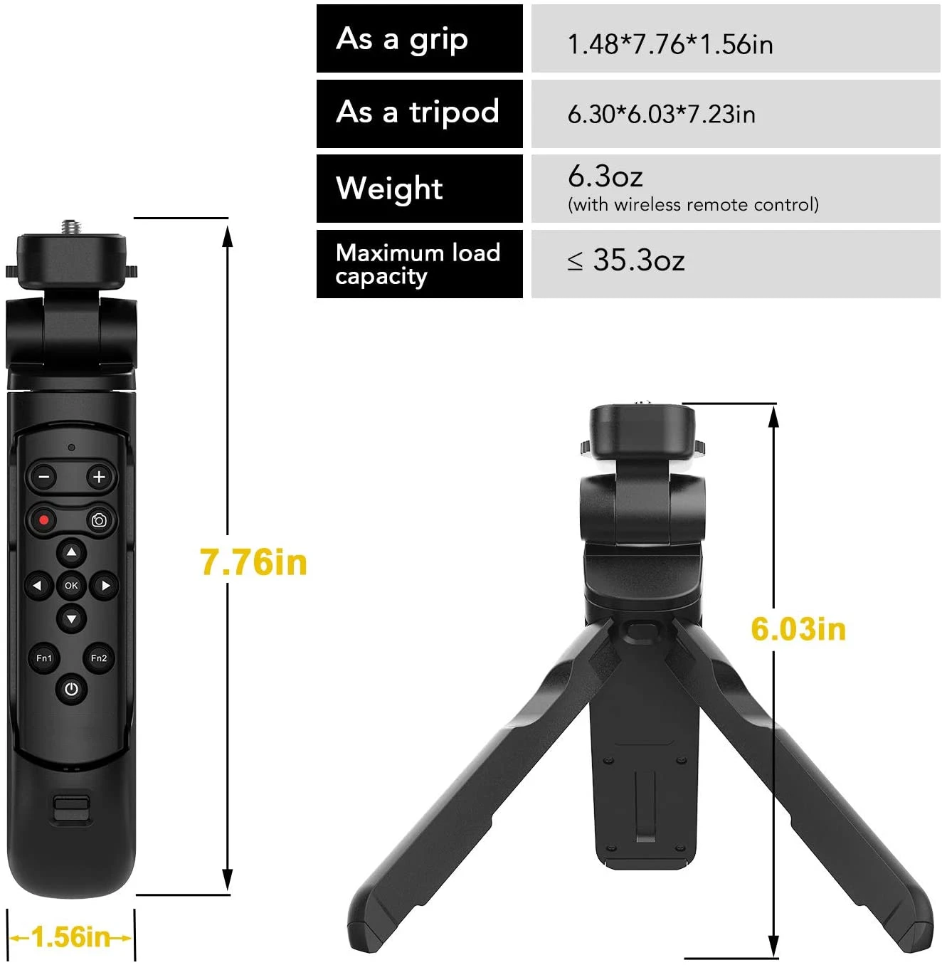 ML-L7B 무선 원격 제어 촬영 그립 미니 삼각대, 니콘 Z5 Z30, Z6II, Z7II, Zfc, Z50,COOLPIX P950, A1000, B600, P1000 용