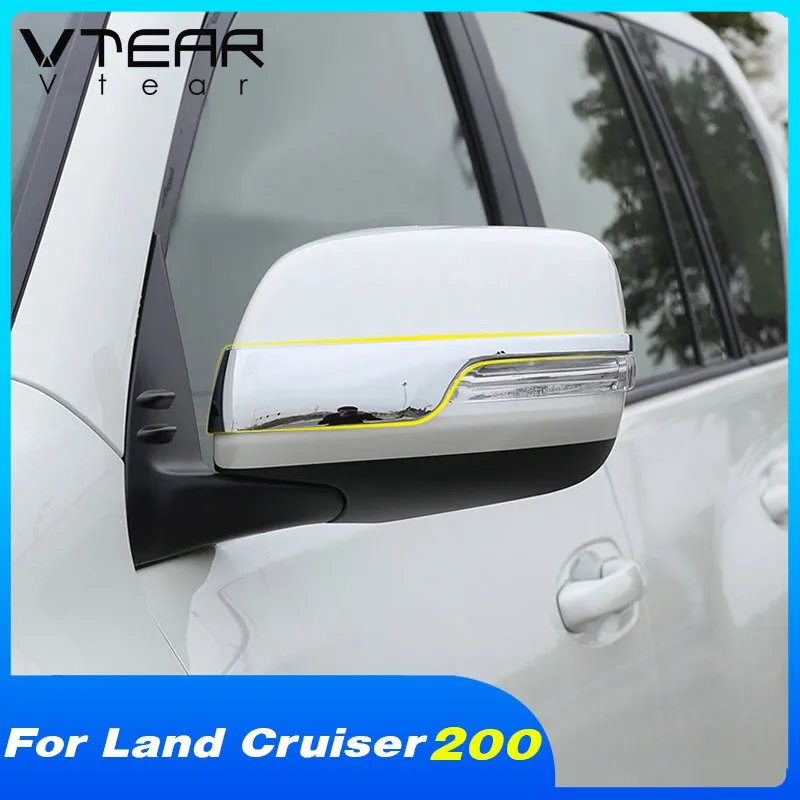 Vtear exterior rearview mirror trim accessories car Anti-scratch cover decoration styling parts For Toyota LAND CRUISER 200 2020