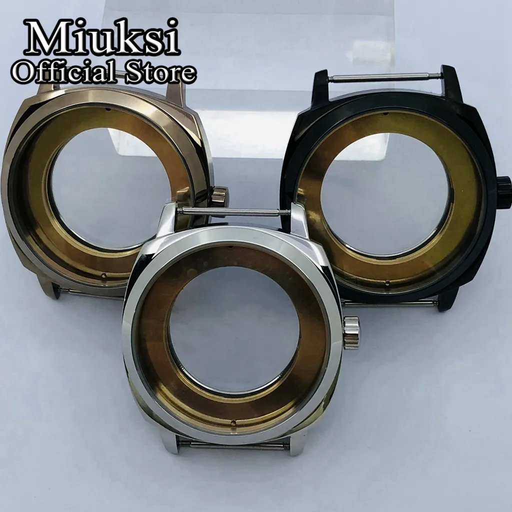 

Miuksi 42mm silver black copper stainless steel case fit NH35 NH36 ETA 2836 Miyota 8205 8215 821A Mingzhu DG2813 3804 movement