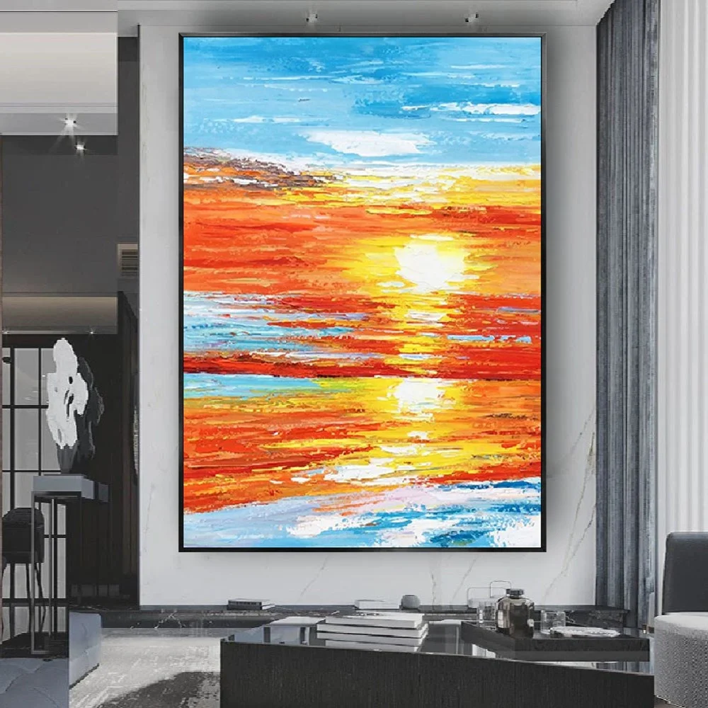 

Canvas home decor acrylic painting Wall art Pictures for living room decor modern abstract color cuadros decor indoor wall decor