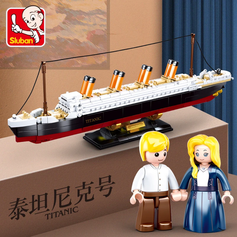 Sluban Building Block Toys Titanic 481 PCS Bricks Scale of 1:400 B0835 Compatbile With Leading Brands Big Ship Construction Kits