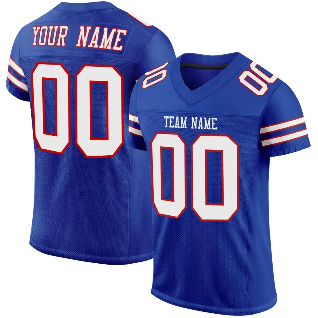 Customized Football Jersey Print Team Name/Number Personalized Design Stretch Football Game Rugby Jersey for Men/Lady/Kids