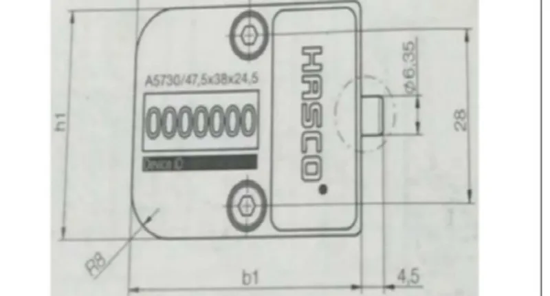 Hasco 표준 카운터 A5730 47.5*38*24.5 금형 카운터