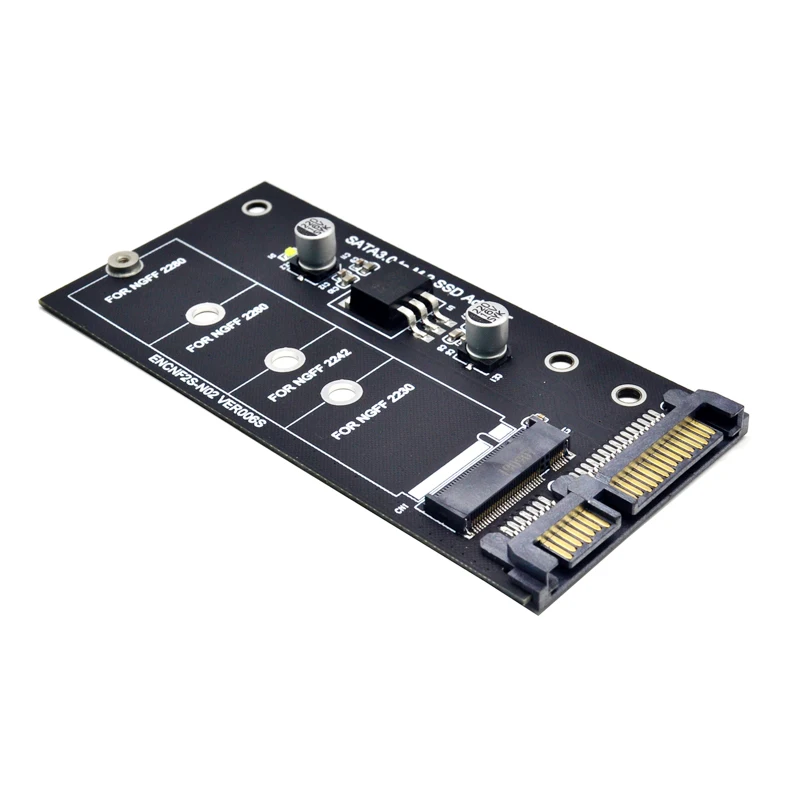 H1111Z Add On Cards NGFF M.2 Adapter M2 SATA3 Raiser M.2 to SATA Adapter SSD M2 to SATA Expansion Card B Keys for 30/42/60/80mm