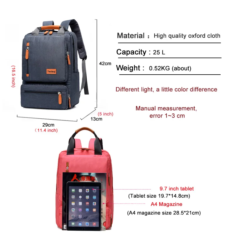 New Men Casual Computer Backpack Light 15.6 inch Laptop Backpack Lady Anti-theft Travel Back Pack Student School Bag HandBag