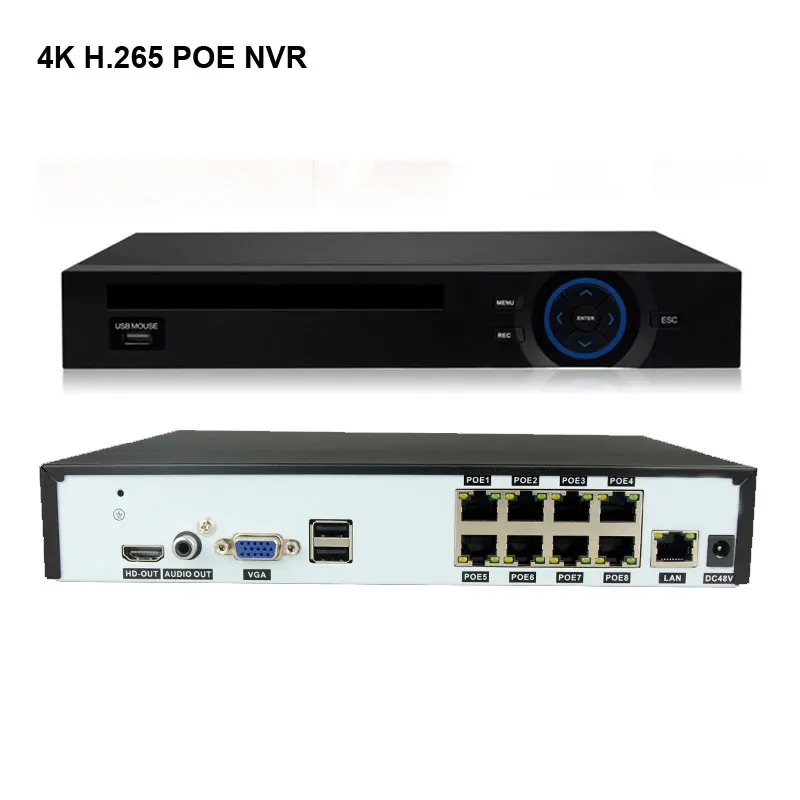 XMeye Onvif support h.264/265 4ch 8ch 4K 8MP 5MP 4MP 3MP 2MP 1080P ONVIF POE NVR network video recorder for IP camera