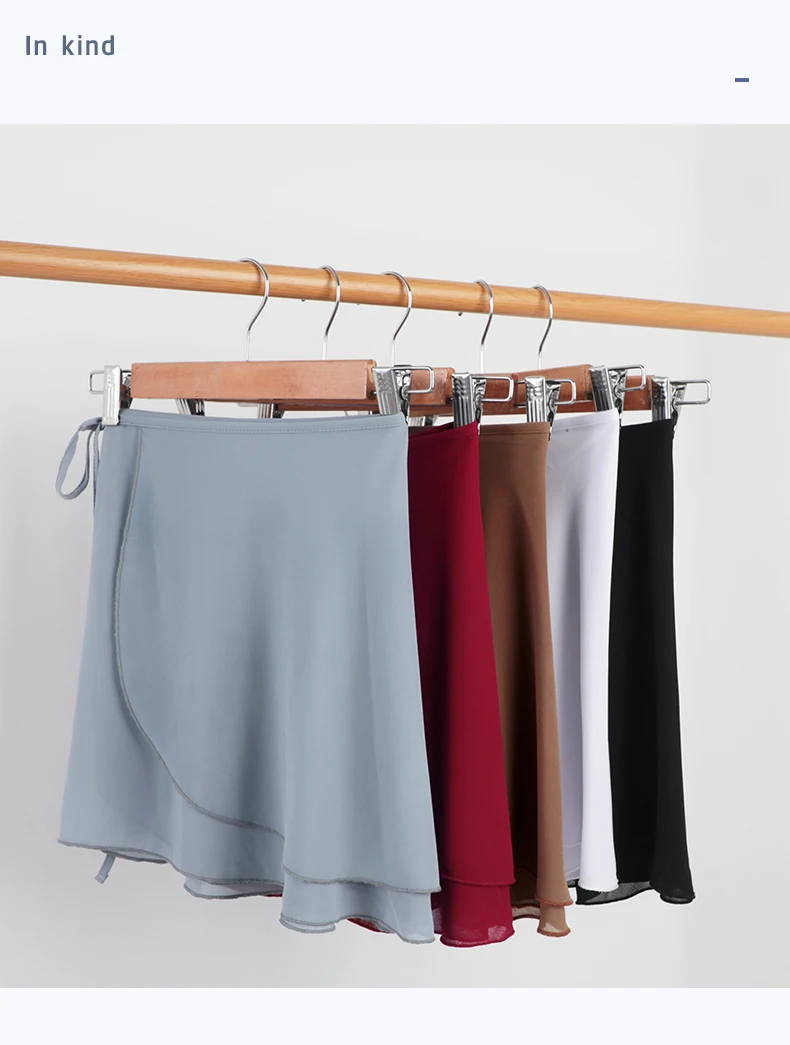 Frauen Ballett Rock binden Chiffon Röcke Mädchen Tanz kleid rot schwarz Ballerina Tüll Rock Erwachsenen Gymnastik Training Tanz tragen – Detail 6