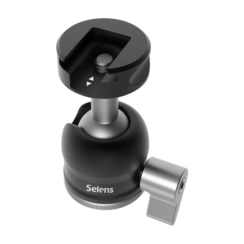 Selens Universal 2in1 Sparrow ball head cold shoe transform mini ballheads 1/4'' screw mount for Monopod DSLR Camera