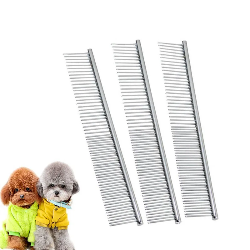 Colorful Piano Paint Professional Anti-Corrosion Grooming Comb For Dogs Cats Tapered Stainless Steel Pins Pet Grooming Supplies