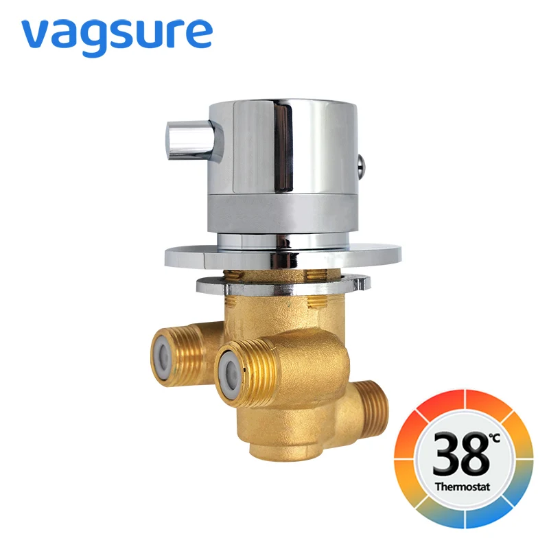 Concealed Brass Thermostatic Mixer for Shower System Water Temperature Control Faucet Control Valve Bathroom Faucet Valve G 1/2