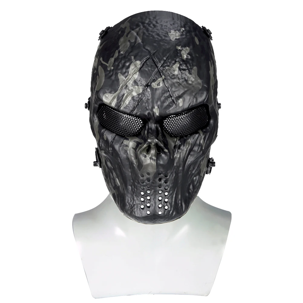 Airsoft Tactical Paintball czapka kominiarka polowanie CS strzelanie ochrona wojskowa maska czaszki Outdoor Combat Army Wargame Mask