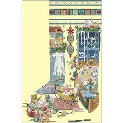 Sock Cartoon Patterns Counted Cross Stitch 11CT 14CT DIY Handmade Cross Stitch Kits Embroidery Needlework Sets Home Decor Crafts