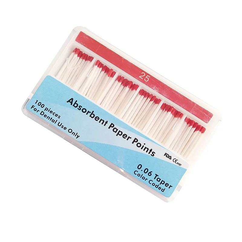 0.06 להתחדד שיניים סופג נייר נקודות 25 # שורש נייר נקודת ספיגת טהור כותנה סיבי השיניים שורש חומרים