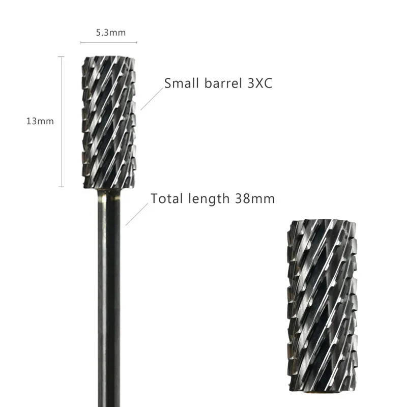 HYTOOS Barrel Nagel Bohrer Bits 3/32 "Hartmetall Nagel Bit Rotary Maniküre Schneider Nägel Zubehör Gel Entfernung Fräser werkzeug