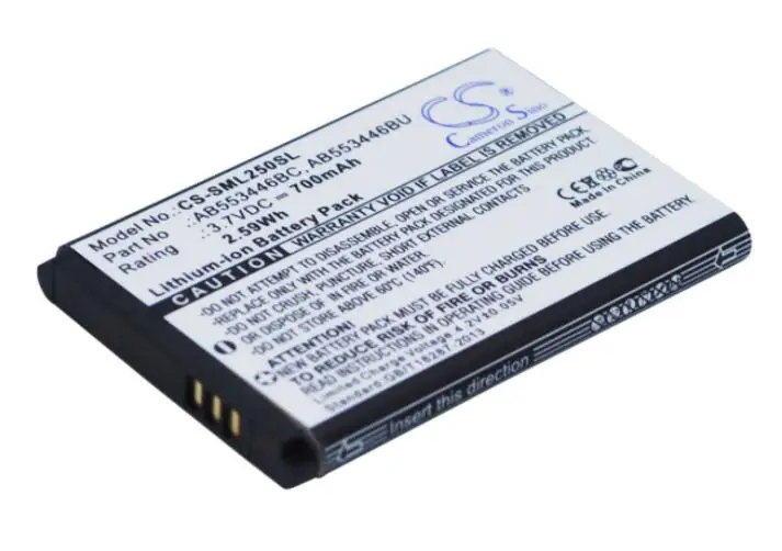 cameron sino 700mah battery for SAMSUNG Beat S Champ Diva Diamond Diva Folder E2652 E2652W GT-C3300 E2120C E3300 S5150 M3200