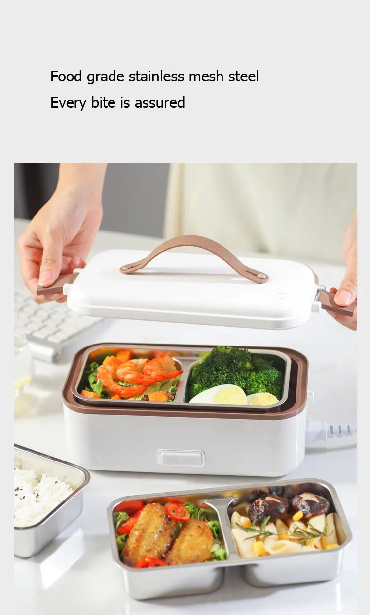 Lancheira elétrica portátil, Ligado à preservação do calor, Cozinhando panela de arroz quente, Bento, carro, caminhão, casa