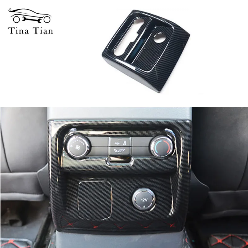 

Carbon fiber color Air Conditioning Dashboard Vent Cover Fit for Ford Everest Endeavor