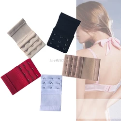 Womens 3 Hooks 3 Rows Bra Extender Soft Strap Extension Belt Lengthened Buckle