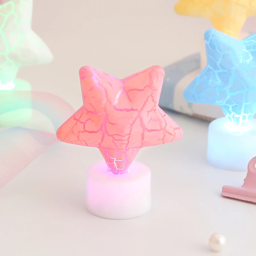 Máy Tính Để Bàn Mini Đèn Ngủ LED Sáng Tạo Trứng, Ngôi Sao, Quà Tặng Hoa Ánh Sáng Đèn Tự Động Đổi Màu, đèn Bàn Trang Trí