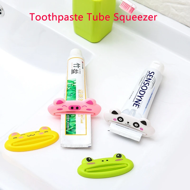 Cute Animals Modeling Toothpaste Tube Squeezer Plastic Toothpaste Rolling Holder Useful Dispenser ( Panda / Frog / Cat / Piggy )