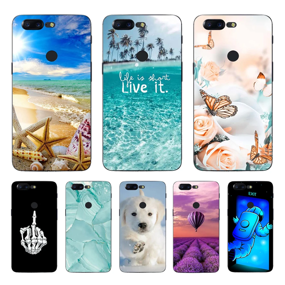 TPU soft case for Oneplus 5T 5 3 color drawing ultra-thin silicone phone case Protective cover for One Plus 5T 5 3 protective