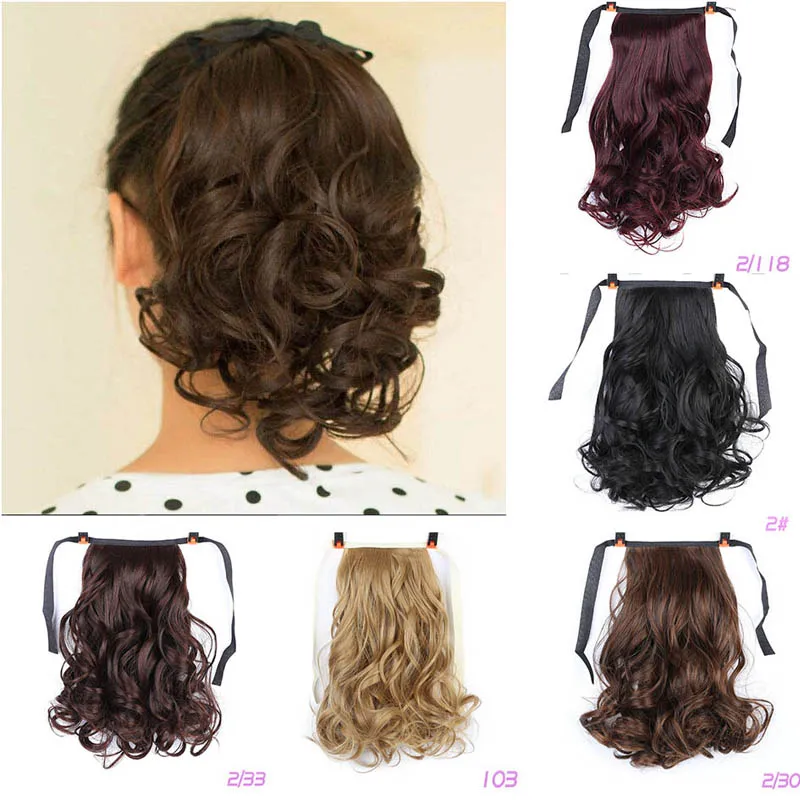 DIANQI  short curly hair natural tail clip in synthetic heat resistant ponytail hair extensions hairpiece for women